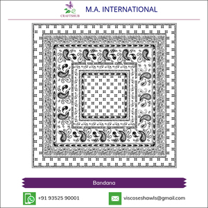 Plain Design 100% Pure Organic Cotton Chiffon <b>Bandana</b>-Eco-Friendly & Breathable Wholesale Price - Product Image 2