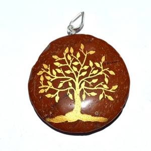 Venta al por mayor pequeño cristal curativo ágata árbol amor flor tallada símbolo de piedras preciosas naturales colgante Feng Shui grabado saludable - Product Image 1