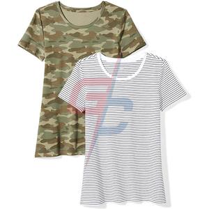 Proveedor de Camiseta de cuello redondo de manga corta clásica para mujer - Product Image 6