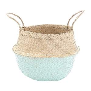 Cestas de hierba de mar naturales hechas a mano con asas Organizadores de almacenamiento plegables convenientes personalizables hechos en Vietnam - Product Image 4