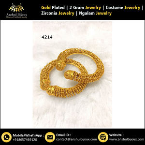 Joyería de estilo brazalete africano bañado en oro del mejor diseño - Product Image 3