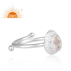 Nouveau Élégant 925 Ronde en argent Bague Fournisseur Bijoux en argent Fin Fantastique Cristal Quartz Pierres Précieuses Bague Bijoux - Product Image 3