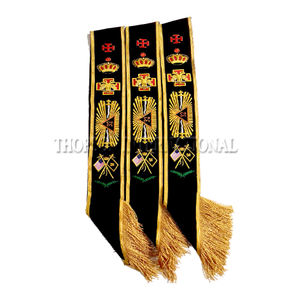 Regalia masónica rito escocés 32 ° grado Sash - AASR Masonic Black Sash 32 ° grado - Product Image 1