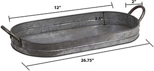 Bandeja de servicio galvanizada de calidad superior con diseño único de color gris, utensilios de cocina al por mayor, bandeja de postre dulce, servicio elegante - Product Image 4