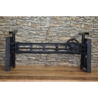 Base de table réglable en fonte pour salle à manger, café, restaurant, mariage, conférence, avec mécanisme à manivelle en métal robuste, style industriel, pour la maison et le bureau