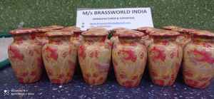 Recuerdo de aluminio naranja colorido, urna funeraria de BRASSWORLD, INDIA - Product Image 4