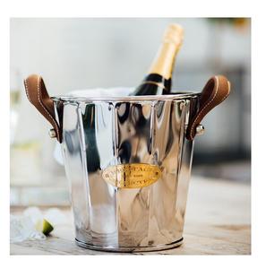 Cubo de hielo rectangular de acero inoxidable para champán, accesorio de metal para vacaciones de Año Nuevo - Product Image 1