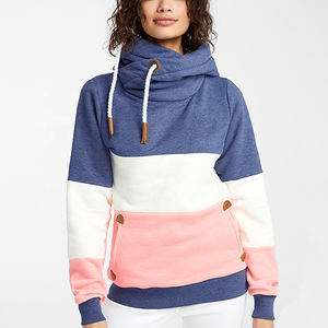 Sudadera con capucha y pantalón corto para mujer, ropa deportiva de algodón de alta calidad, con logotipo personalizado, conjunto de 2 piezas - Product Image 4