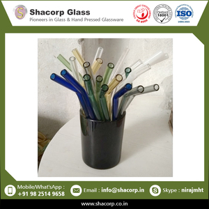 Eco-Friendly Glass <b>Straw</b> Restaurant, Hotel, Bar Use Food Grade Custom Color Glass <b>Straw</b> Beverage <b>Drinking</b> - Product Image 3