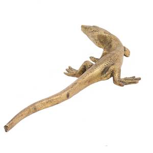 Handmade Trang Trí Vàng Brass Thằn Lằn Hoang Dã Bức Tượng Điêu Khắc Tượng Tuyên Bố Mảnh Trang Trí Quà Tặng Mặt Hàng - Product Image 3