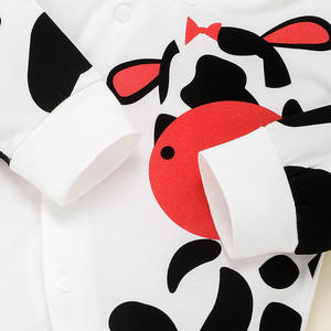 Ropa de moda para bebés, Pelele de manga larga con patrón de vaca bonito para recién nacidos, 2021 - Product Image 2