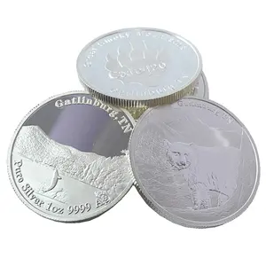 Manufacturer Make Your Own Custom Design Logo Engraved Ag 999 Pure Silver Coin 1 oz