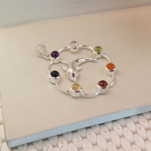 Améthyste arc-en-ciel et pierres multiples en argent sterling 925 véritable de qualité supérieure Pendentifs en gros Magnifiques pendentifs Chakra style dauphin - Product Image 2