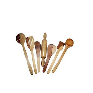 Cuillère de service de cuisine de la meilleure qualité support en bois ensemble de cuisine avec poli à la main et hôtel - Product Image 1