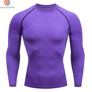 Chemise de sport à manches longues pour homme, noire, à séchage rapide, en polyester, pour adulte - Product Image 3