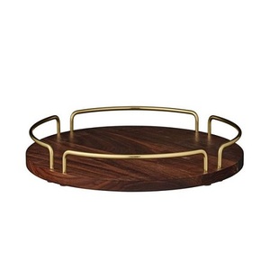 Bandeja para servir chocolates de hierro y madera Vajilla de forma rectangular Chocolates Bandeja para servir aperitivos al precio más bajo - Product Image 6