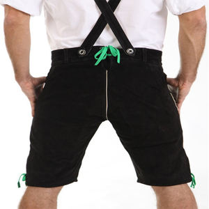 High Street Style bavarois Lederhosen allemand traditionnel Oktoberfest Shorts pour hommes motif solide Trachten Anti-rides caractéristique - Product Image 3