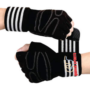 Guantes de entrenamiento de medio Dedo de piel de vaca de alta resistencia Acolchado grueso para levantamiento de pesas Gimnasio y ciclismo para uso deportivo - Product Image 2