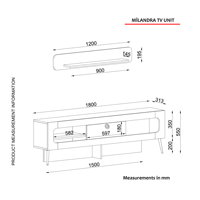 Meja TV Mewah Milandra Desain Modern Eksklusif Panel Efek Kayu Furnitur Terlaris Turki Warna Rebab Garden Melamin 2