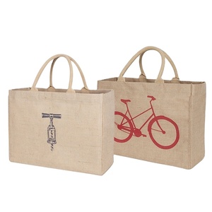 Vente en gros de sacs à provisions en toile 100% polycoton biologique grande taille en jute biodégradable recyclable pour dames - Product Image 2