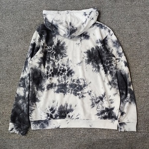 Sweat à capuche par sublimation pour adolescentes Tie Dye Design avec poche kangourou Sweat-shirt en polaire doublé avec épaule tombante - Product Image 2