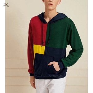Sweat-shirt à capuche zippé de haute qualité pour hommes, sweat-shirt en coton éponge uni, logo brodé, pull anti-rétrécissement, grande taille, OEM - Product Image 3