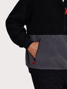 Customizable Women/<b>Men</b> <b>Sherpa</b> Fleece Flight Bomber <b>Jacket</b> Stand Classic Comfortable Embroidery Pattern Winter Season Waterproof - Product Image 4