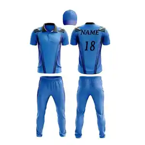 사용자 정의 디자인 자신의 크리켓 유니폼 팀 크리켓 훈련 저지 및 반바지 유니폼 세트