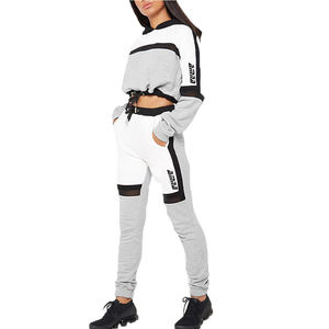 Chándales con cremallera para niñas, Sudadera con capucha de cuello y pantalones de doble bolsillo - Product Image 4