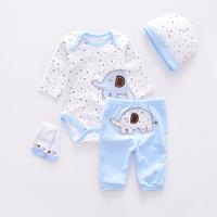 Vêtements pour bébé unisexes de haute qualité 100% coton, 5 pièces, hiver, dessin animé, imprimé personnalisé, imperméable, respirant, tendance