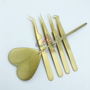 Pince à épiler d'extension de cils de qualité professionnelle Pince à cils à pointe pointue en acier inoxydable durable avec logo personnalisé - Product Image 6