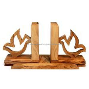Wooden Bird Design Bookend Creative Decoration <b>Animal</b> <b>Products</b> Furnishing Gifts Decorative Custom Made Bookends for the Study - Product Image 1