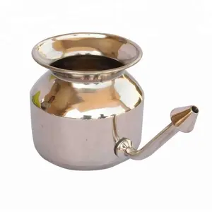 Customized Ayurvedic Benefits Nasal Cleansing Neti Pot Stainless Steel Neti Pot for sinus Therapy Supplies At Low Cost