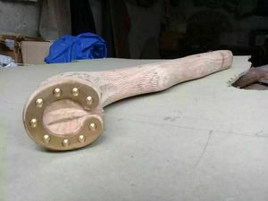 Tête de hache en acier damassé personnalisée faite à la main Tomahawk Viking hachette panée avec manche en bois gravé Applications de coupe de camping - Product Image 6