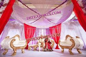 ชุดเฟอร์นิเจอร์แต่งงานมุสลิมอินเดีย,ชุดเฟอร์นิเจอร์เวทีมุสลิม Nikha ชุดแต่งงานเอเชีย - Product Image 5