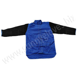 Vestes en cuir de soudage pour hommes avec col fabriquées au Pakistan - Product Image 1