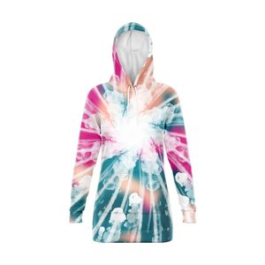 Nueva moda para mujer, sudaderas con capucha de invierno de gran tamaño, forro polar largo con capucha para mujer, a prueba de viento, de talla grande, estampado sublimado, venta al por mayor - Product Image 3