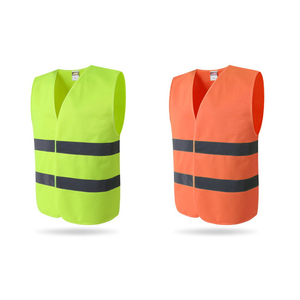 Gilet de sécurité réfléchissant haute visibilité avec poches, classe 2, jaune et orange, en maille - Product Image 5