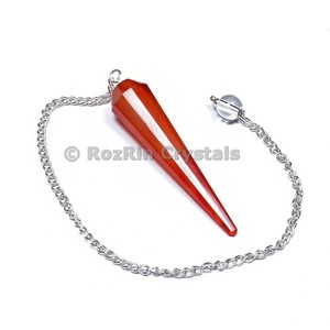 Carnelian 12 Faceted Pendulums - Product Image 1