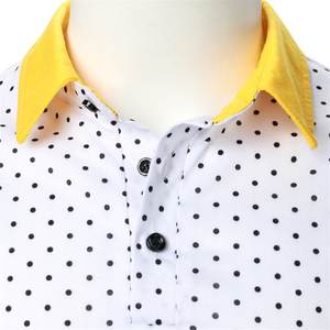 Camiseta con estampado de lunares para hombre, camiseta con botones, precio de fábrica, venta al por mayor - Product Image 3