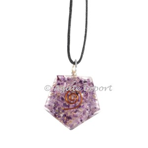 2024 meilleur prix Améthyste Orgonite Heptagon Pendentifs - Product Image 1