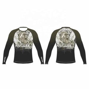 เสื้อรัดกล้ามเนื้อพิมพ์ลายตามสั่ง โพลีเอสเตอร์/สแปนเด็กซ์ 150-320gsm แขนยาว ป้องกันรังสียูวี สำหรับผู้ชาย เล่น MMA - Product Image 6