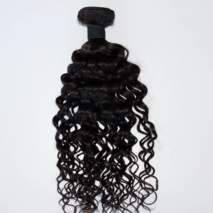 Natural Curly Temple Hair Weft <b>Extensions</b> High Quality Human Hair Wefts - Product Image 1