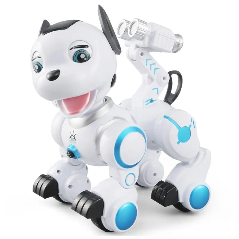 RC Pintar Kepala Tari Anjing Berputar Cerdas Elektronik Robot Anjing Peliharaan Mainan untuk Anak-anak