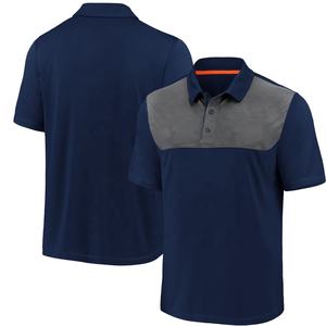 T-shirts 100% Coton Dernières Custom Logo Slim Fit Noir marine Polo shirts Design Pour Hommes - Product Image 3