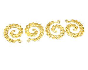 Breloques en spirale pierres précieuses naturelles bijoux faits à la main en argent sterling et laiton métal avec breloques plaquées or pierre de naissance pendentifs Boho - Product Image 3