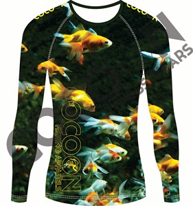 Rendimiento de pesca 2023 nueva camisa sublimada diseño de arte personalizado tela que absorbe la humedad - Product Image 1