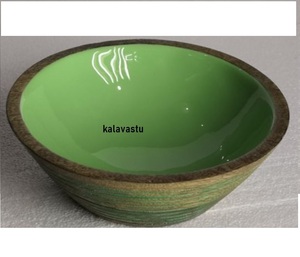 Bol de service en bois enduit d'émail/époxy durable pour la cuisine pour l'artisanat du bois Boîtes en bois et panneaux muraux - Product Image 4