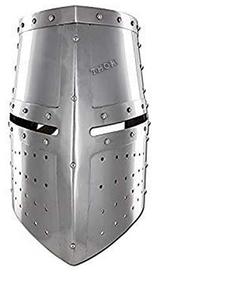 หมวกกันน็อกโลหะครอสสำหรับยุคกลาง,หมวกกันน็อกสีเงิน - Product Image 1