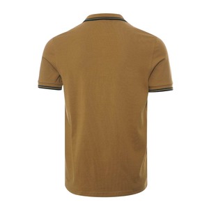 Chemises à manches courtes pour hommes sur mesure de haute qualité, en coton, coupe ajustée, couleur unie, basiques, pour le golf, le tennis, les sports, avec logo sur le devant - Product Image 2